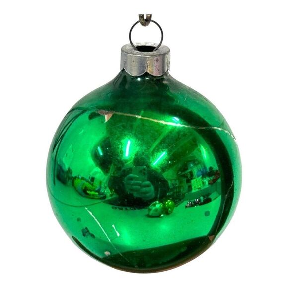 Vintage Made In USA Shiny Brite Glass Christmas Ornaments Set Of 7 Pink Gold - Picture 14 of 16